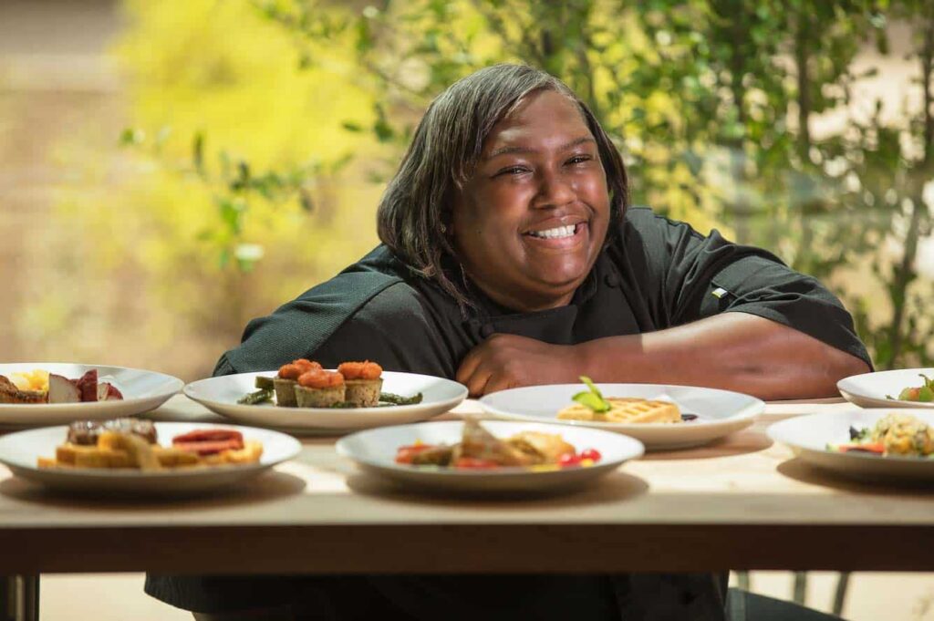 Thomas Cuisine Chef Cynthia Preps Creative Pureed Dishes for Residents at Senior Living Home