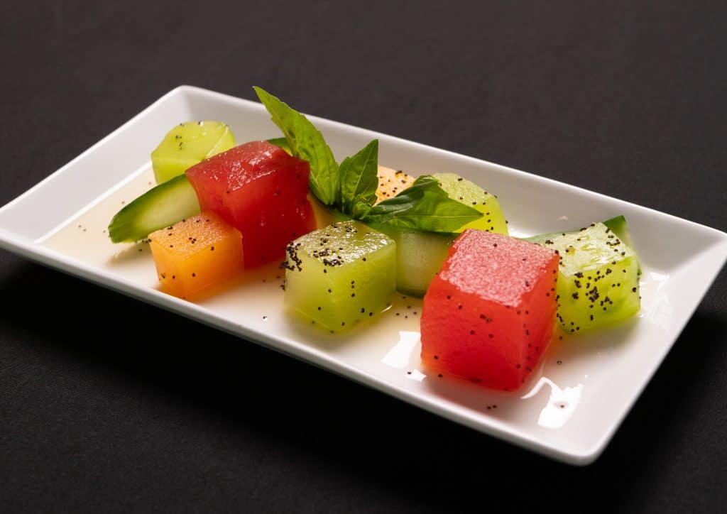 melon salad with poppyseed dressing